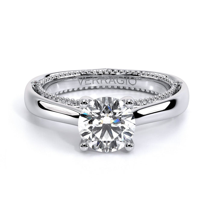 Venetian Lace Beaded Accent Engagement Ring