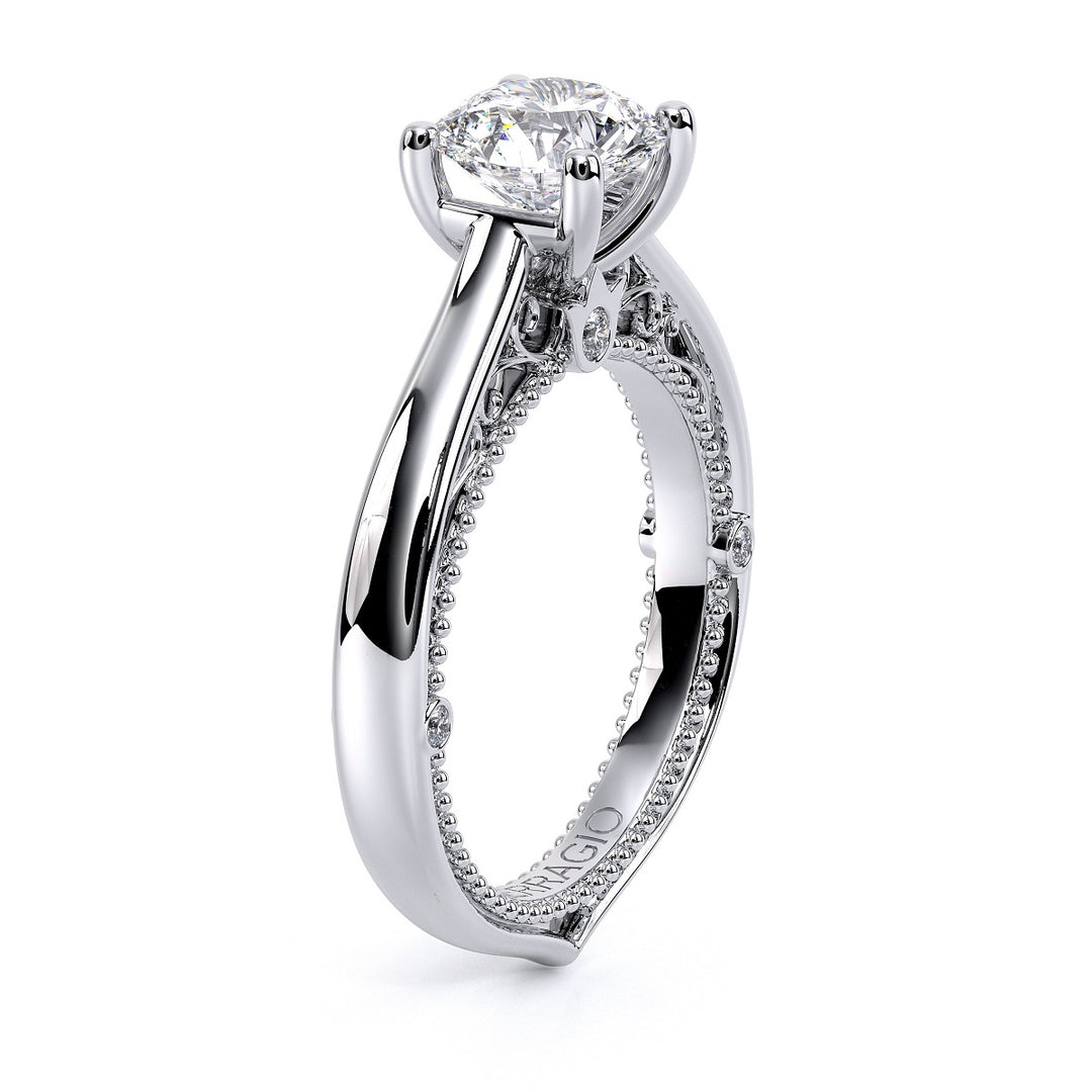 Venetian Lace Beaded Accent Engagement Ring