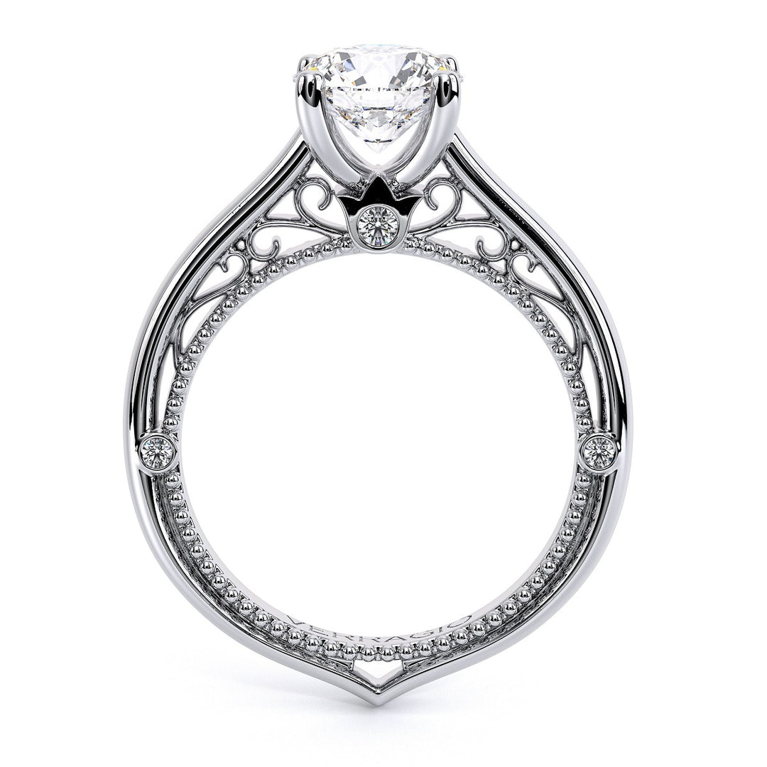 Venetian Lace Beaded Accent Engagement Ring