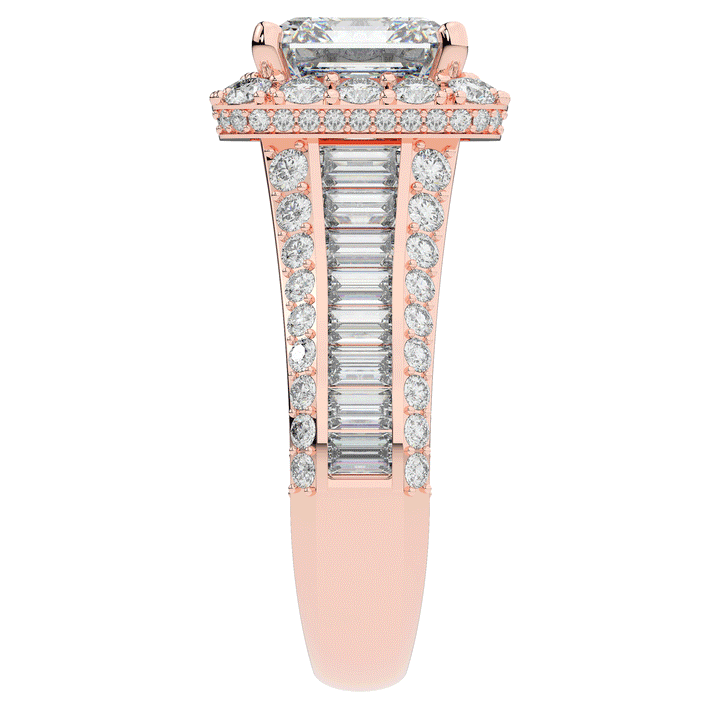 6.10CT.TW ASCHER LAB DIAMOND HALO ENGAGEMENT RING - Nazarelle