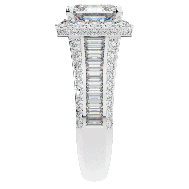 6.10CT.TW ASCHER LAB DIAMOND HALO ENGAGEMENT RING - Nazarelle