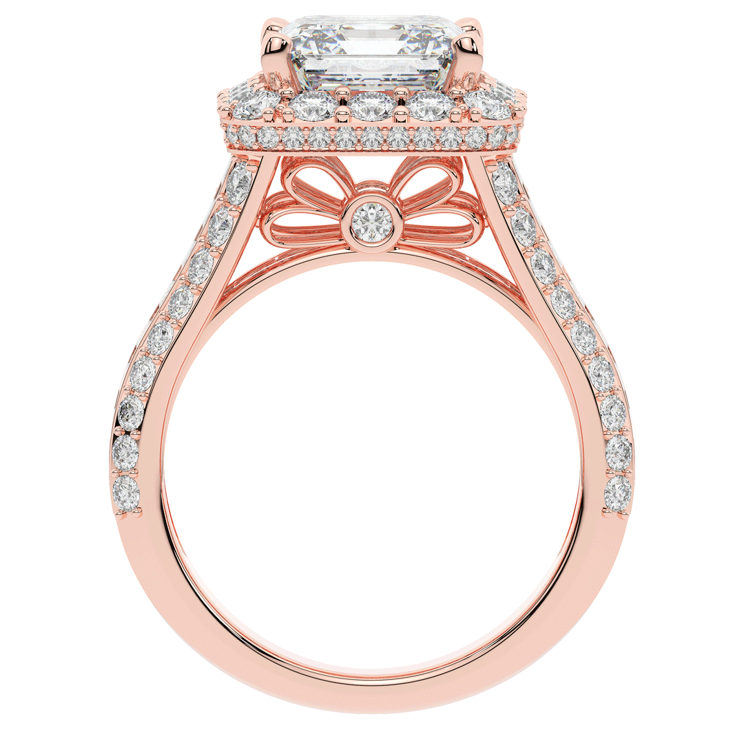 6.10CT.TW ASCHER LAB DIAMOND HALO ENGAGEMENT RING - Nazarelle