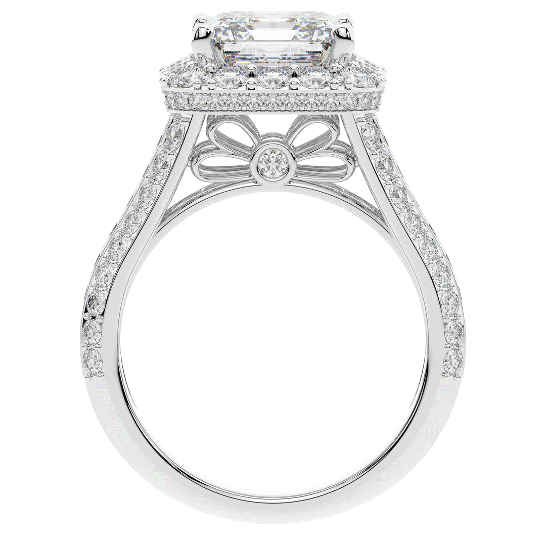 6.10CT.TW ASCHER LAB DIAMOND HALO ENGAGEMENT RING - Nazarelle