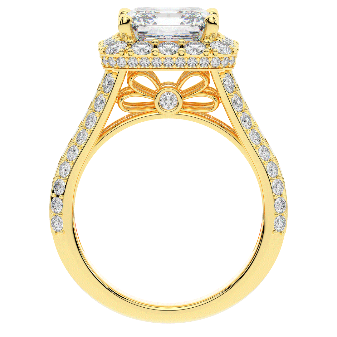 6.10CT.TW ASCHER LAB DIAMOND HALO ENGAGEMENT RING - Nazarelle