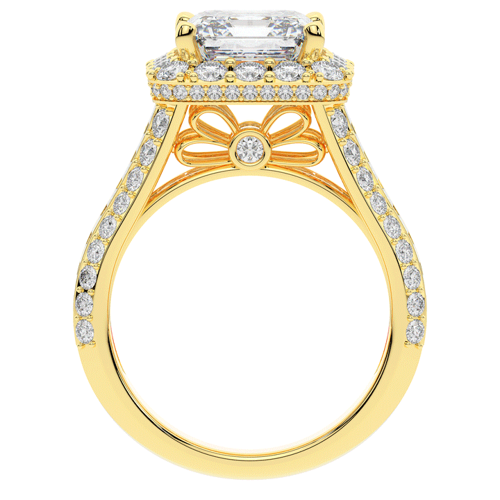 6.10CT.TW ASCHER LAB DIAMOND HALO ENGAGEMENT RING - Nazarelle