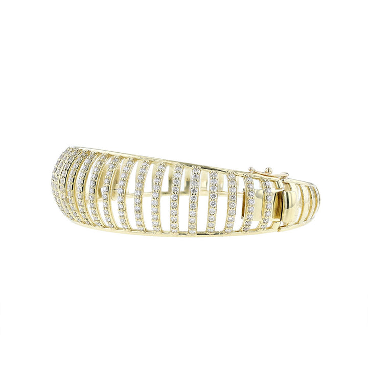 18K Yellow Gold Diamond Bangle Bracelet