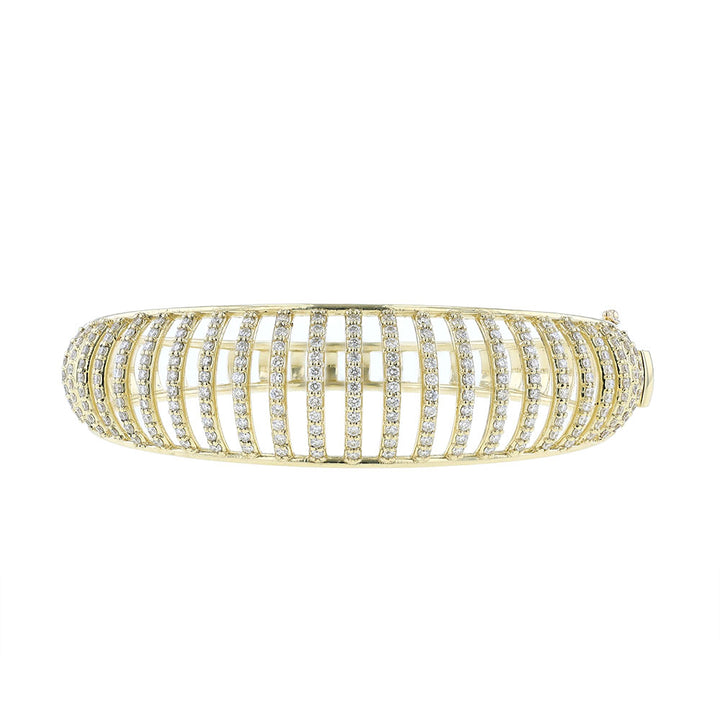 18K Yellow Gold Diamond Bangle Bracelet