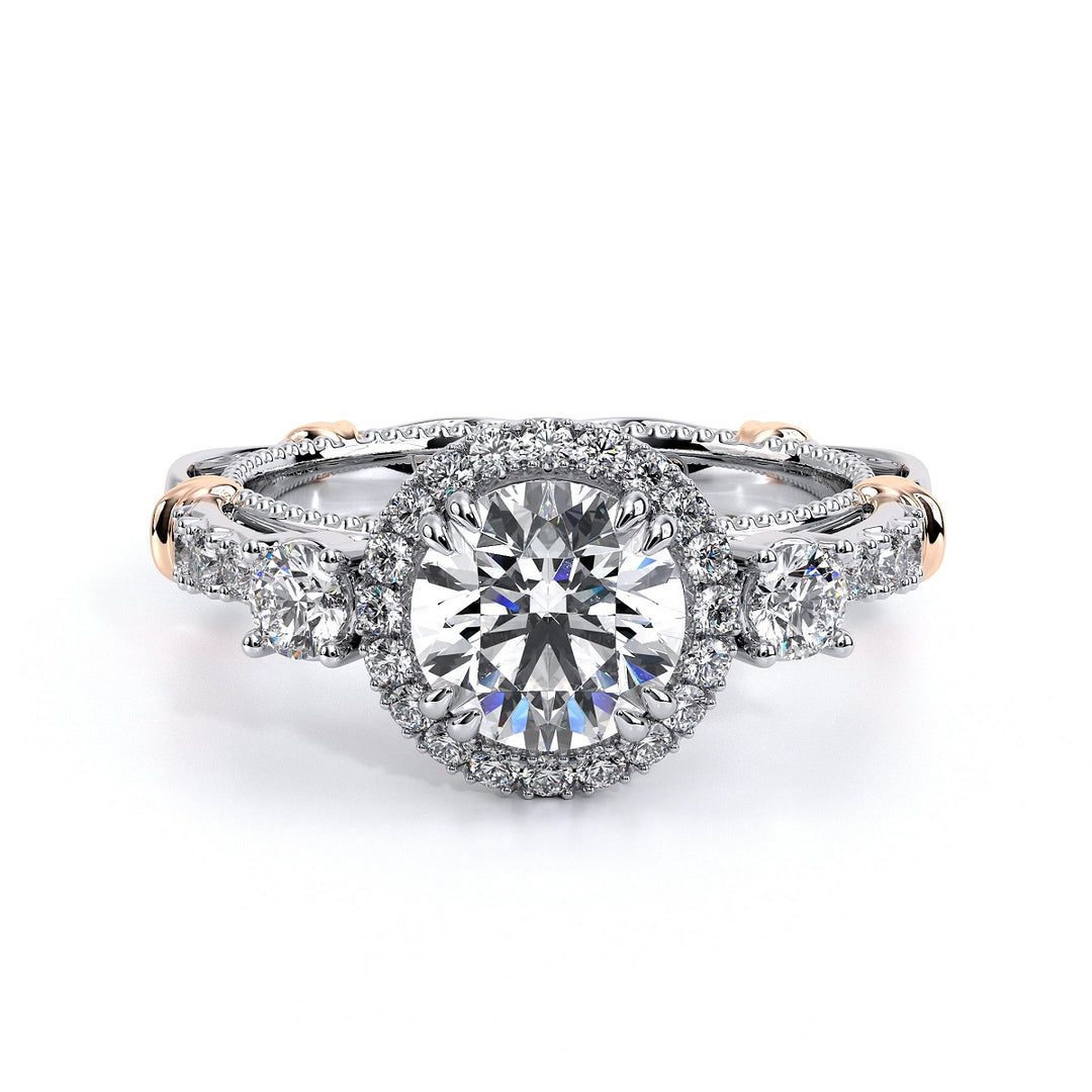 Parisian Pave' Round Halo Diamond Ring