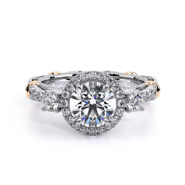 Parisian Pave' Round Halo Diamond Ring