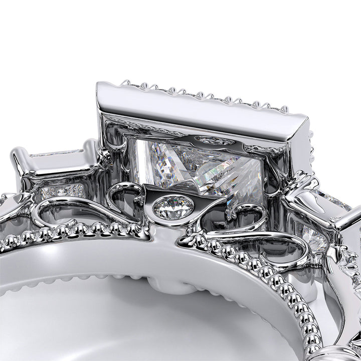 Parisian Pave' Princess Halo Diamond Ring