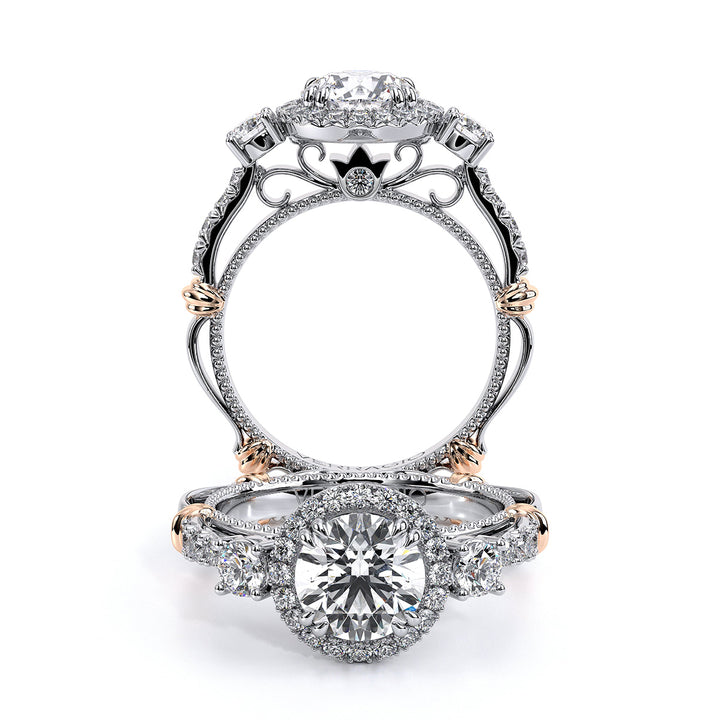 Parisian Pave' Round Halo Diamond Ring