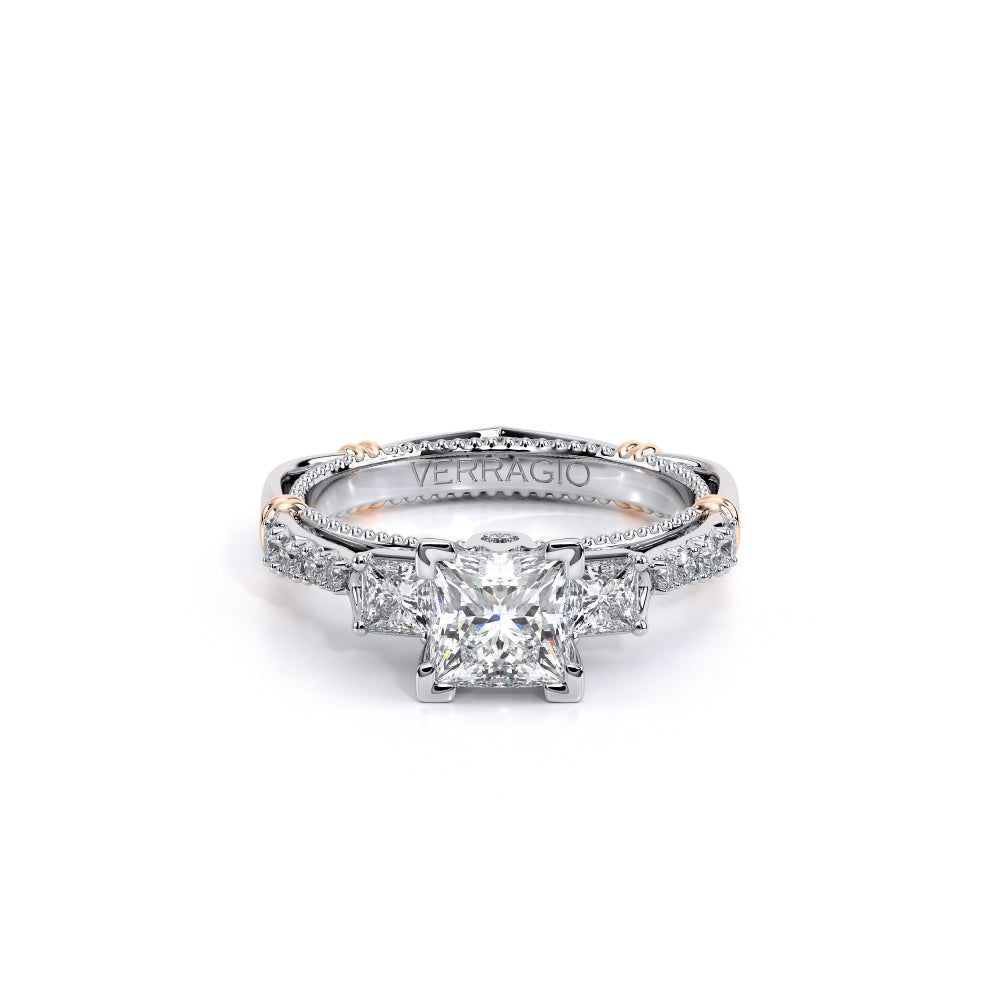 Parisian Princess Cut Three-Stone Diamond Ring