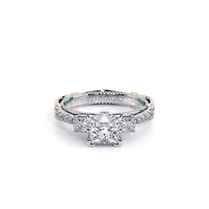 Parisian Princess Cut Three-Stone Diamond Ring