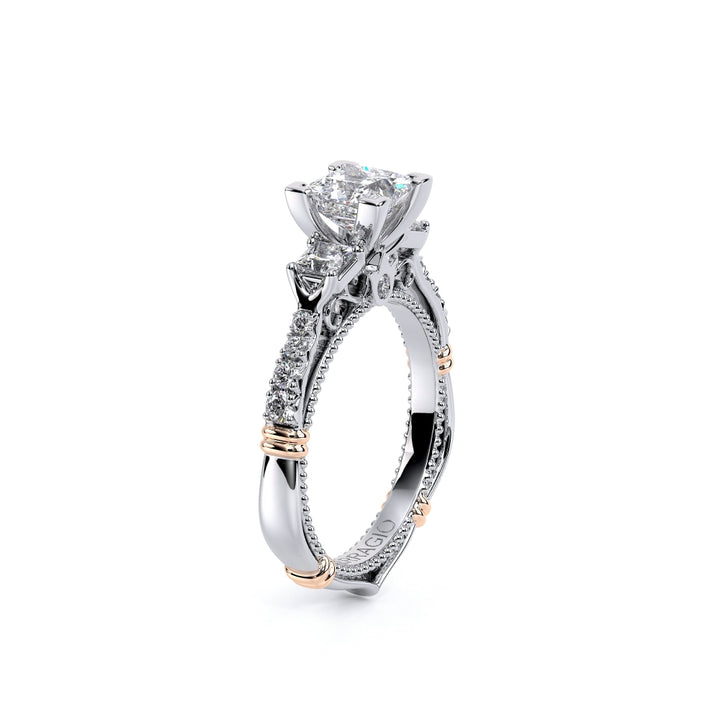Parisian Princess Cut Three-Stone Diamond Ring