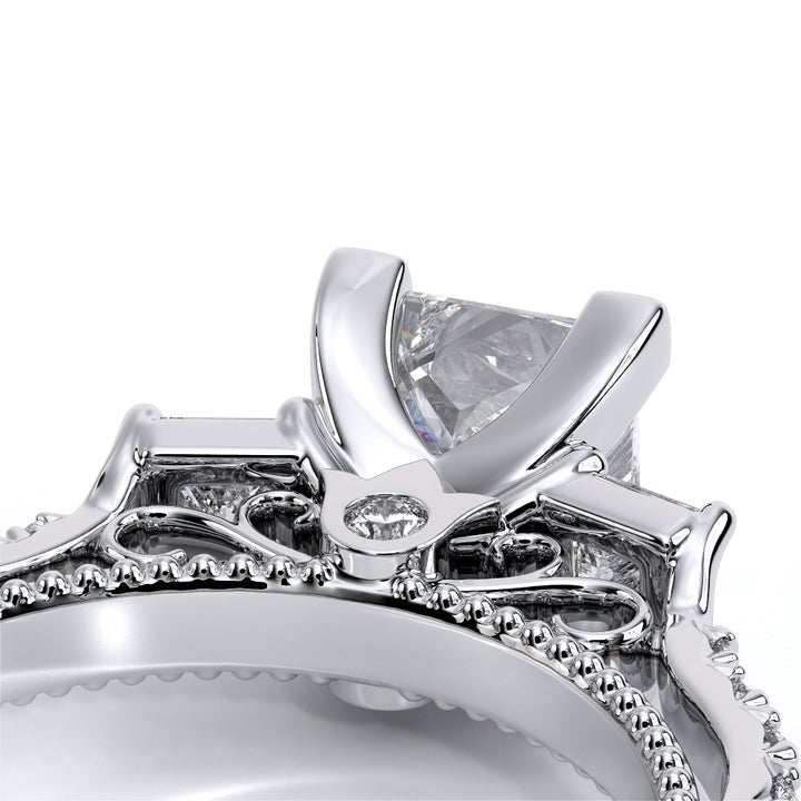 Parisian Princess Cut Three-Stone Diamond Ring