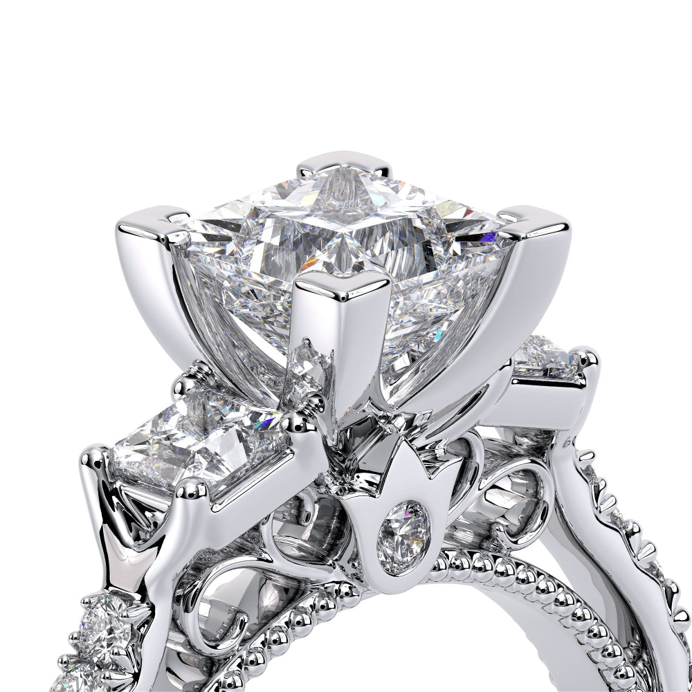 Parisian Princess Cut Three-Stone Diamond Ring