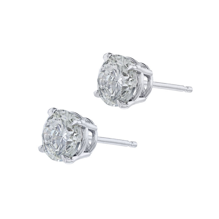 Certified Round Diamond Stud Earrings,1.92ct.