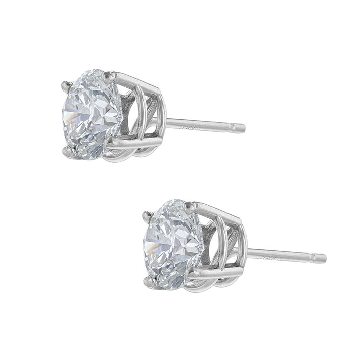 Certified Round Diamond Stud Earrings, 2.02ct.
