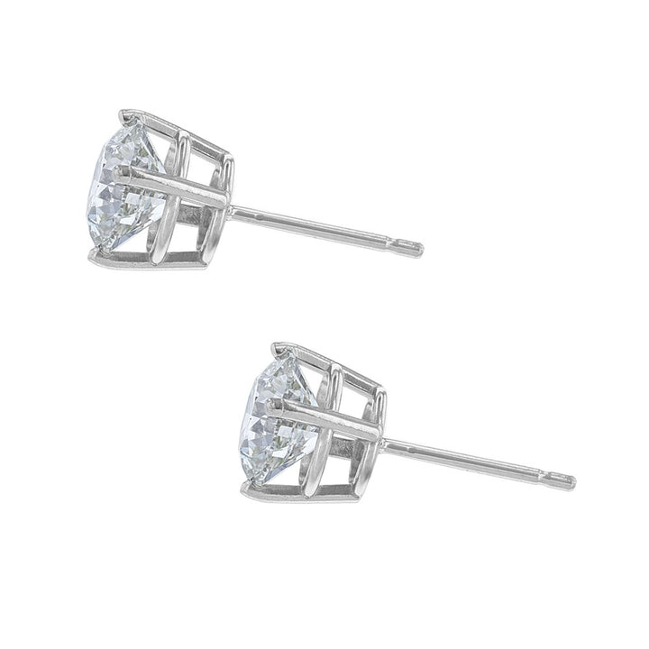 Certified Round Diamond Stud Earrings, 2.02ct.