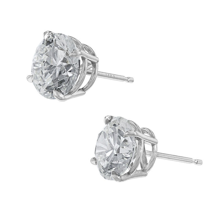 Certified Round Diamond Stud Earrings, 1.60ct.