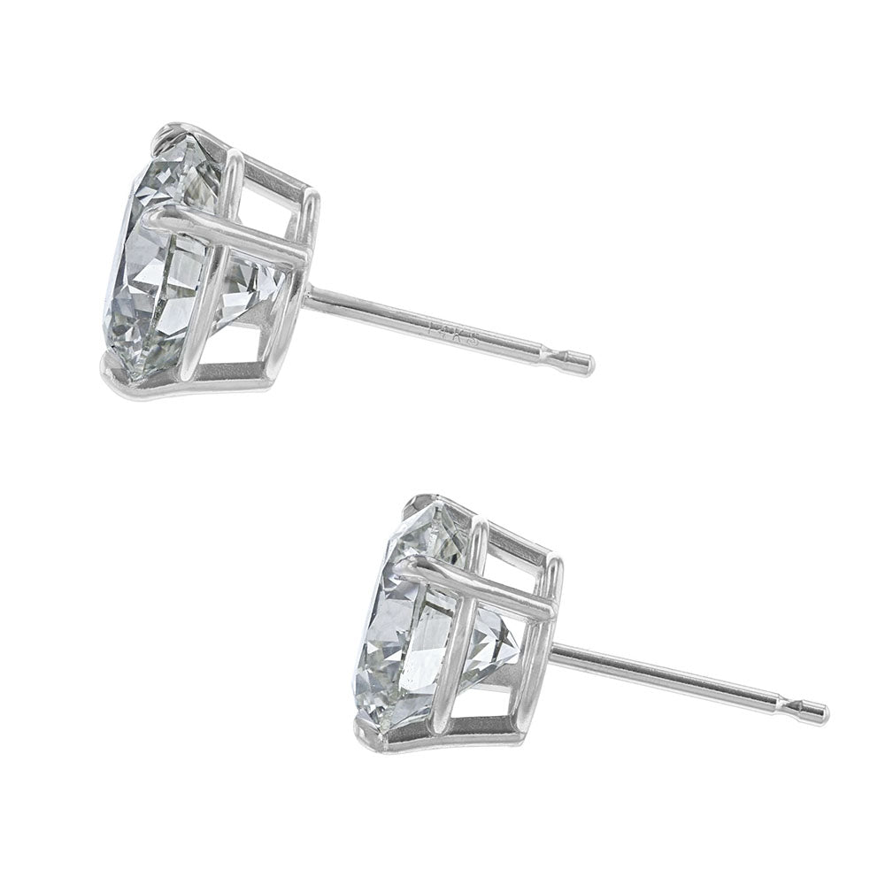 Certified Round Diamond Stud Earrings, 1.60ct.