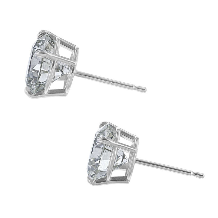 Certified Round Diamond Stud Earrings, 1.60ct.