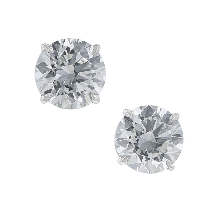 Certified Round Diamond Stud Earrings, 1.60ct.