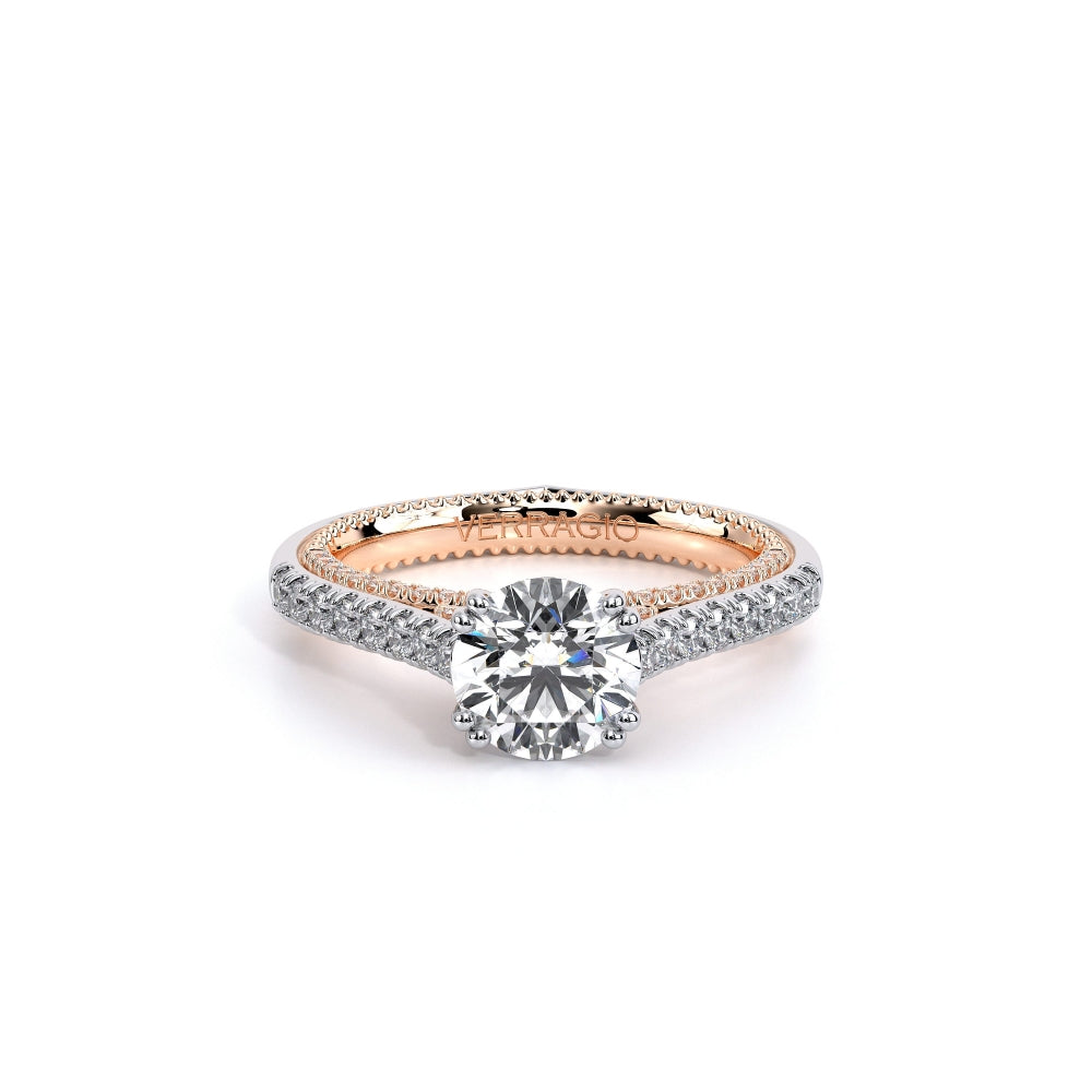 Couture Pave Cathedral Round Diamond Ring
