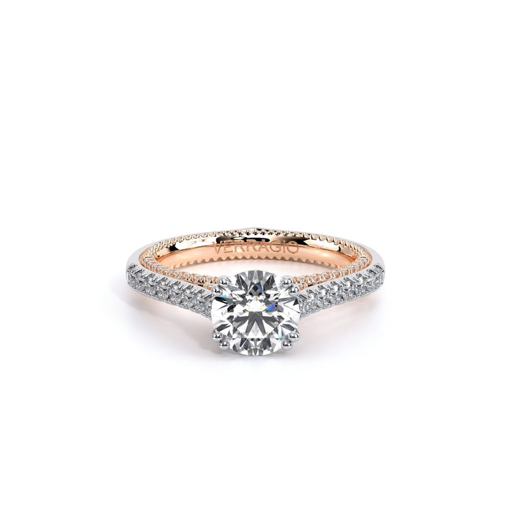 Couture Pave Cathedral Round Diamond Ring