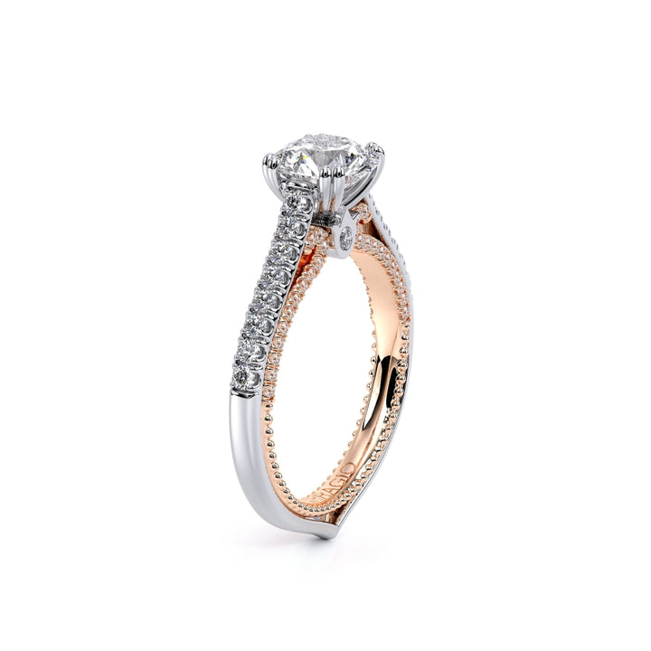 Couture Pave Cathedral Round Diamond Ring