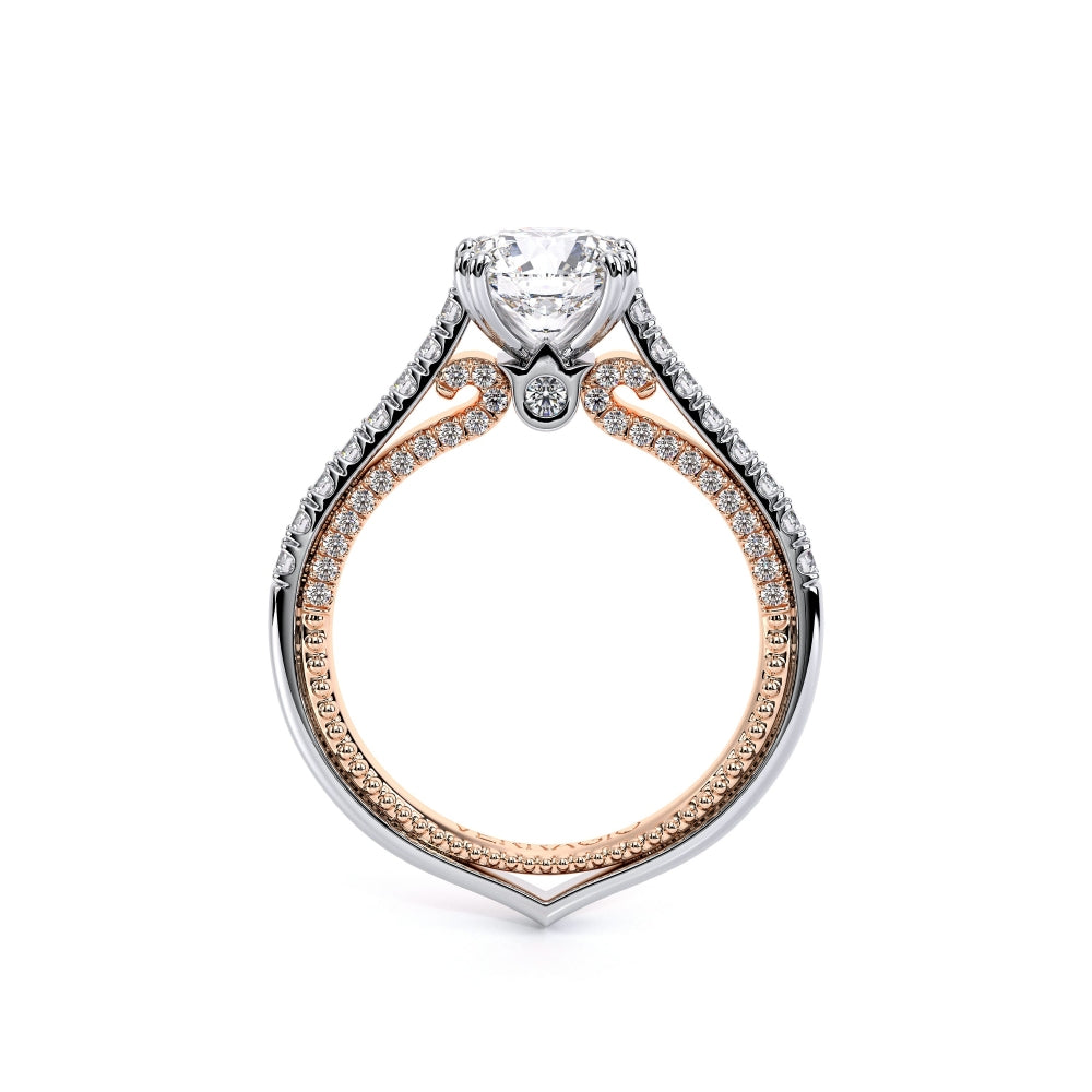 Couture Pave Cathedral Round Diamond Ring