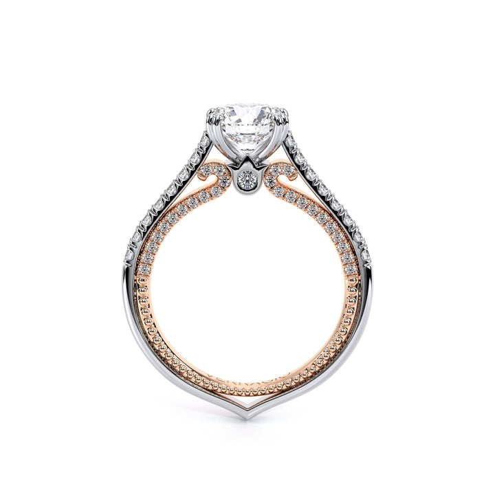 Couture Pave Cathedral Round Diamond Ring