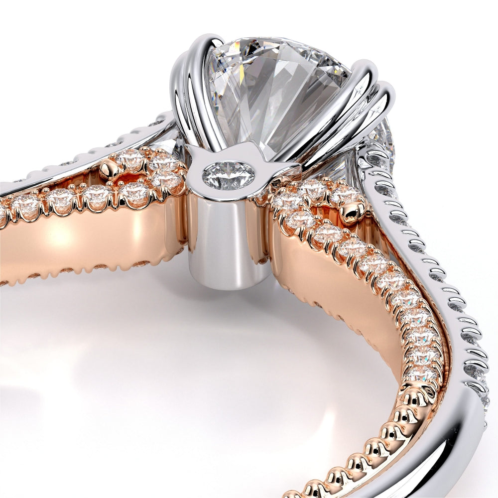 Couture Pave Cathedral Round Diamond Ring