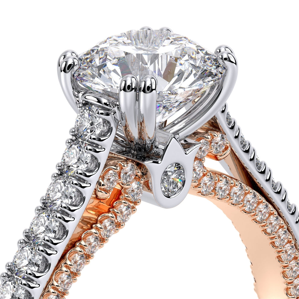Couture Pave Cathedral Round Diamond Ring