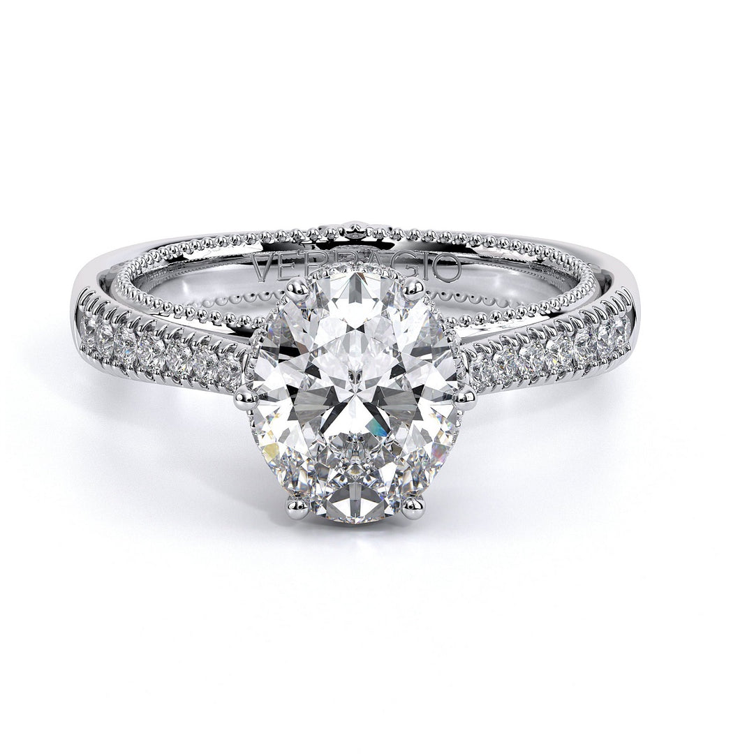 Couture Floral Tiara Engagement Ring