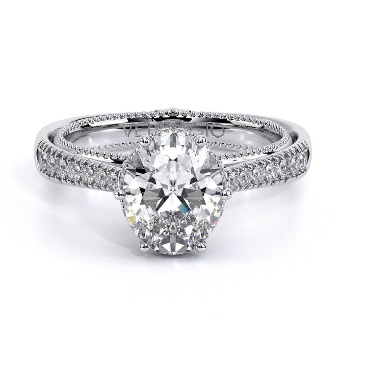 Couture Floral Tiara Engagement Ring