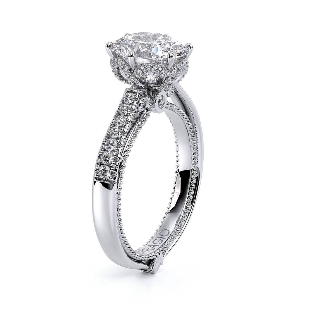 Couture Floral Tiara Engagement Ring