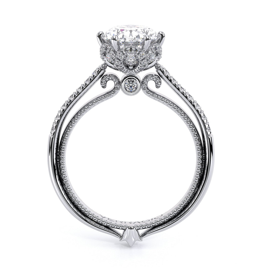 Couture Floral Tiara Engagement Ring