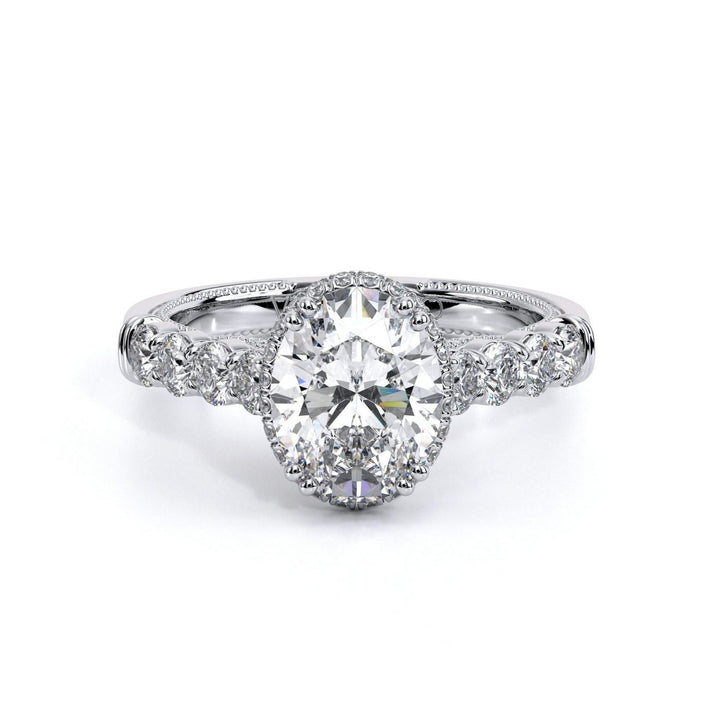 Insignia Pave Halo Diamond Engagement Ring