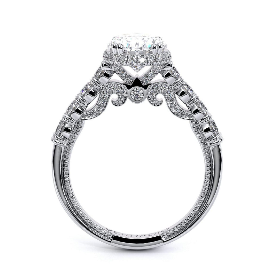 Insignia Pave Halo Diamond Engagement Ring