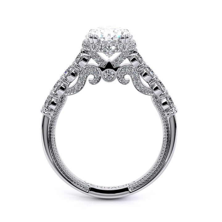 Insignia Pave Halo Diamond Engagement Ring