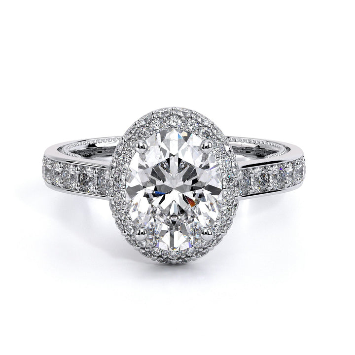 Insignia Oval Double Pave Halo Diamond Ring