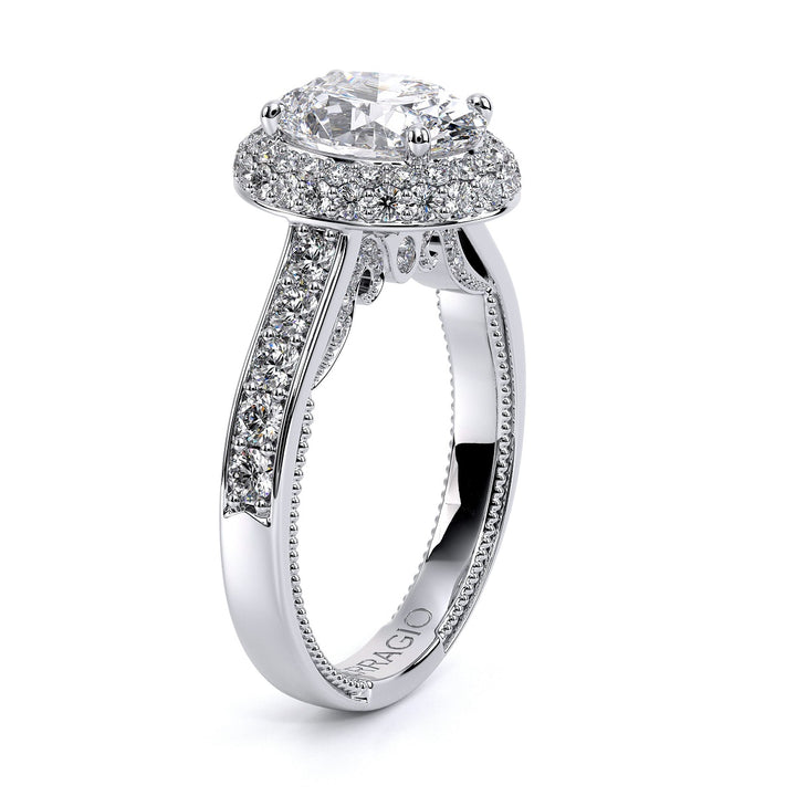 Insignia Oval Double Pave Halo Diamond Ring