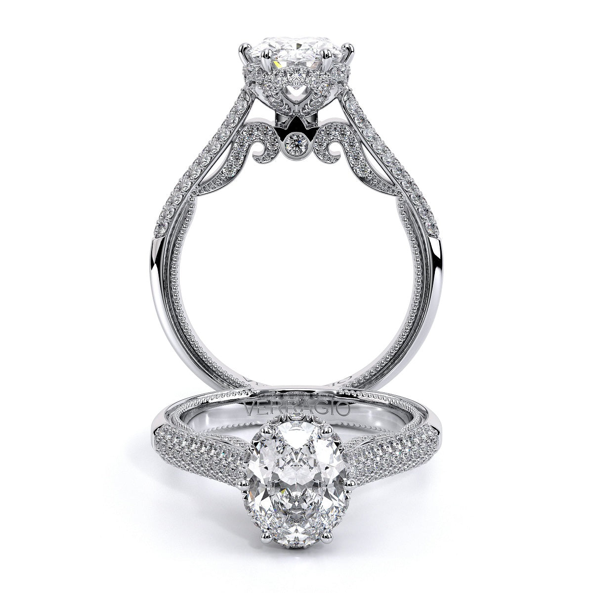 Insignia Oval Diamond Tiara Engagement Ring – Nazar's & Co. Jewelers
