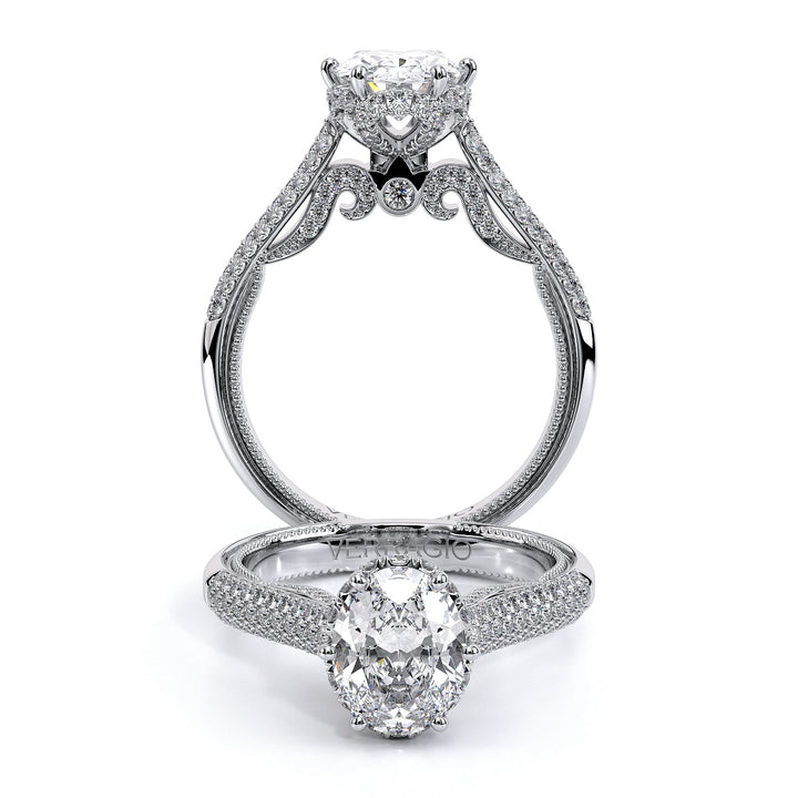 Insignia Oval Diamond Tiara Engagement Ring