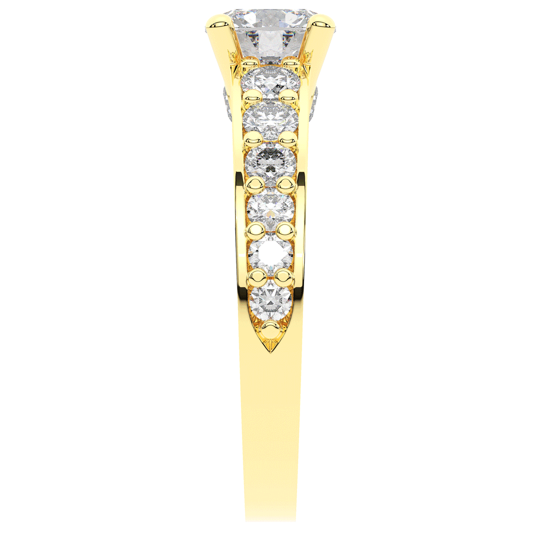 1.75CT.TW ROUND LAB DIAMOND SOLITAIRE ENGAGEMENT RING - Nazarelle