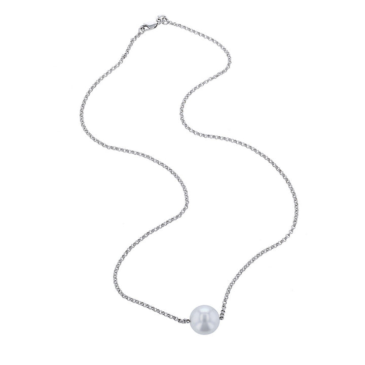 14K White Gold Single South Sea Pearl Necklace