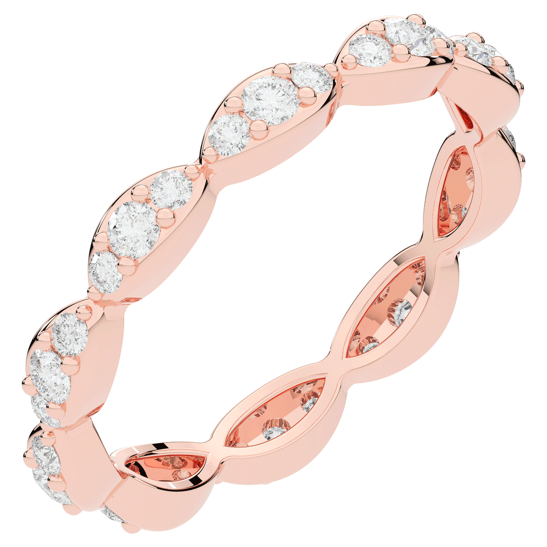 0.50CT.TW ROUND LAB DIAMOND ETERNITY BAND - Nazarelle