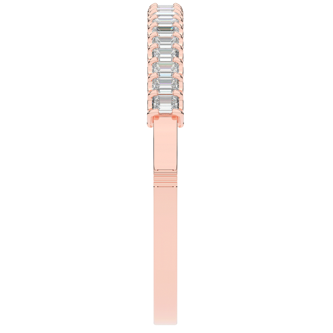 6.50CT.TW EMERALD CUT LAB DIAMOND BANGLE - Nazarelle