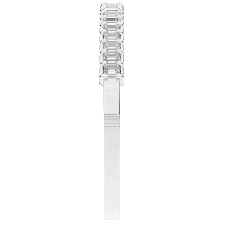 6.50CT.TW EMERALD CUT LAB DIAMOND BANGLE - Nazarelle
